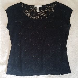 Black Lace Crop Top w/ Pocket